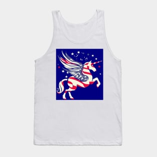 USA Unicorn Flag Tank Top